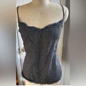 Eileen Fisher Dark Grey Tank Top Cami XL denim look